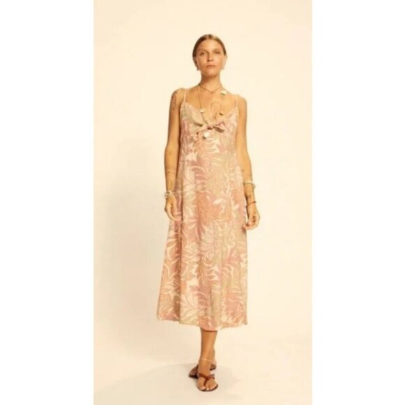 💕NATALIE MARTIN💕 Sophie Dress ~ Jungle Print Clay 100% Silk Large L NWT - Picture 4 of 16